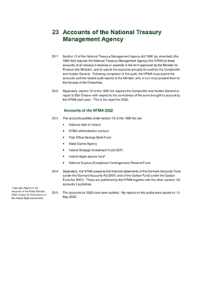23. Accounts of the National Treasury Management Agency thumbnail
