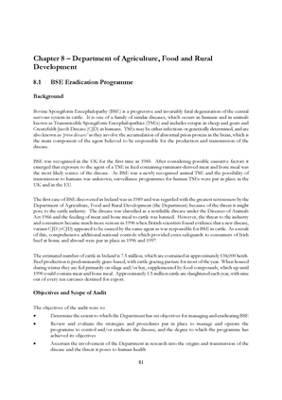 2001 Annual Report, Chapter 08 Department of Agriculture, Food and Rural Development thumbnail