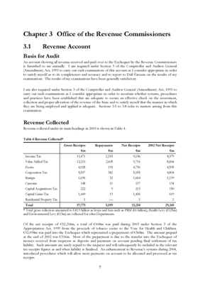 2003 Annual Report, Chapter 03 Office of the Revenue Commissioners thumbnail