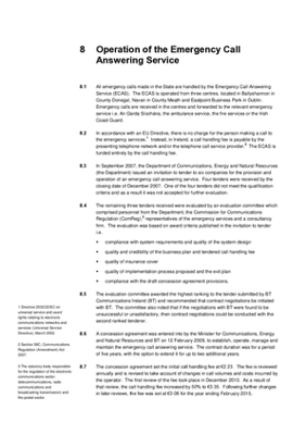 2013 Annual Report, Chapter 8: Operation of the Emergency Call Answering Service thumbnail