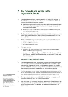 2015 Annual Report, Chapter 7: EU Refunds and Levies in the Agriculture Sector thumbnail