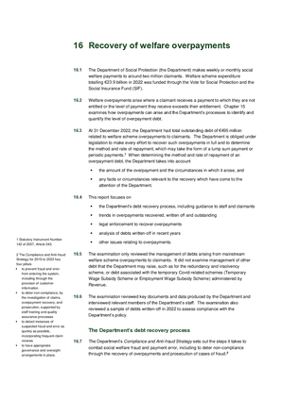 16. Recovery of welfare overpayments thumbnail