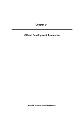 2010 Annual Report, Chapter 24 Official Development Assistance thumbnail