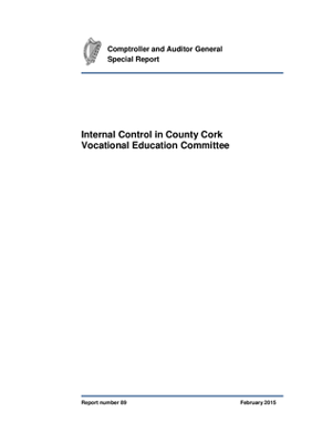 Special Report 89 Internal Control in County Cork Vocational Education Committee thumbnail