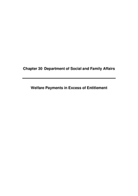 2008 Annual Report, Chapter 30 Department of Social and Family Affairs Welfare Payments thumbnail