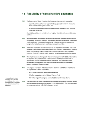 13. Regularity of social welfare payments thumbnail