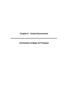 2008 Annual Report, Chapter 09 Central Government Termination of Major ICT Projects thumbnail