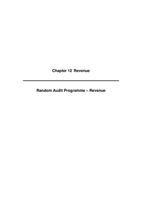 2008 Annual Report, Chapter 12 Revenue Random Audit Programme Revenue thumbnail