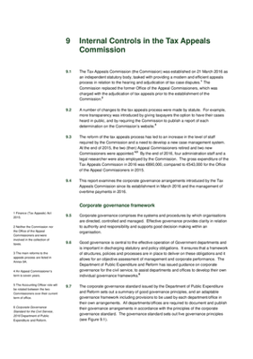 2016 Annual Report, Chapter 9: Internal Controls in the Tax Appeals Commission thumbnail