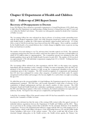 2003 Annual Report, Chapter 12 Department of Health and Children thumbnail