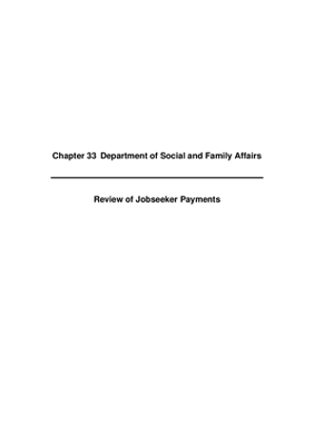 2008 Annual Report, Chapter 33 Department of Social and Family Affairs Jobseeker Payments thumbnail