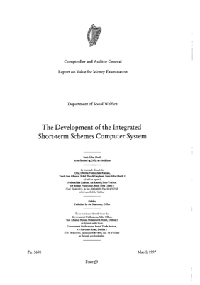 Special Report 17 The Development of the Integrated Short term Schemes Computer System thumbnail