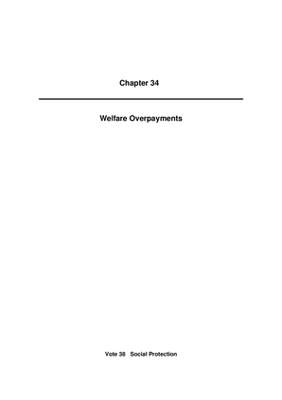 2010 Annual Report, Chapter 34 Welfare Overpayments thumbnail