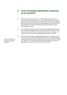 2018 Annual Report, Chapter 2: Cost of Banking Stabilisation Measures as at end 2018 thumbnail